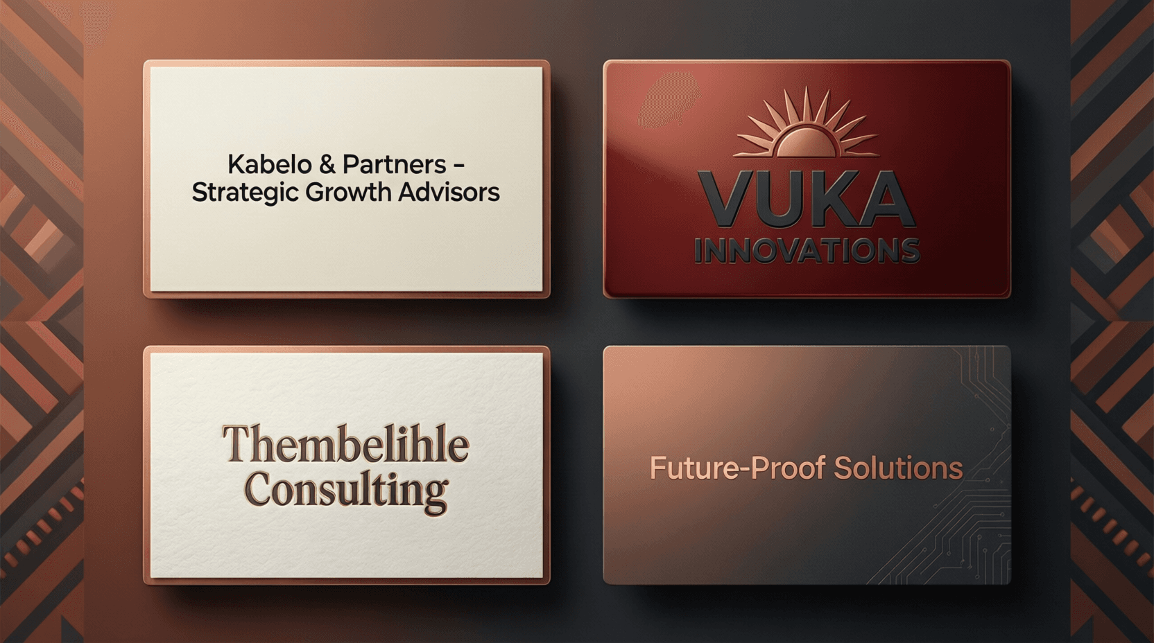 Various card styles and finishes